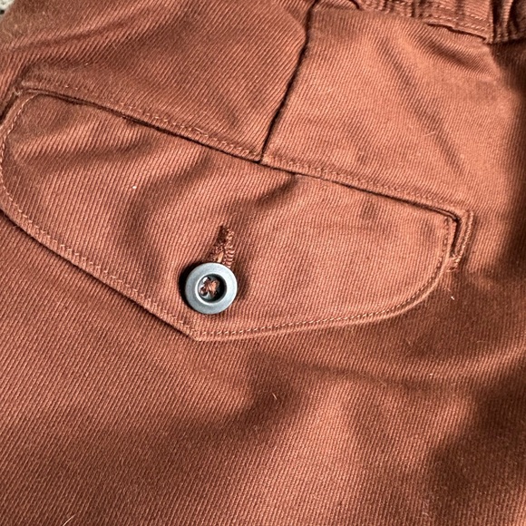 Freenote cloth premium 13 ounce deck shorts in Rust Brown Drawstring - Picture 5 of 8